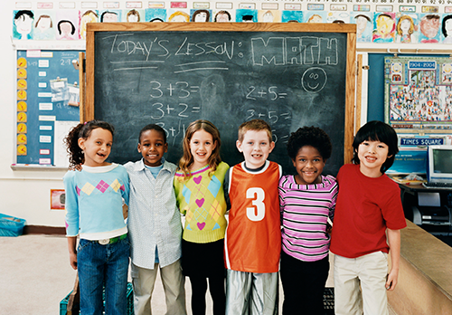 Little kids at school