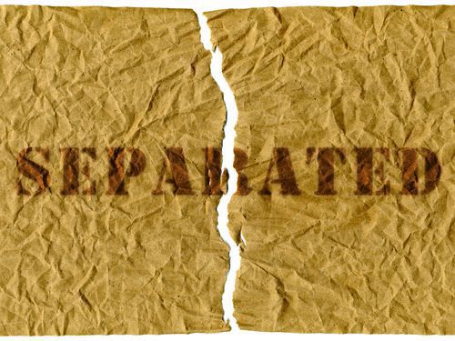 Torn "separated" paper