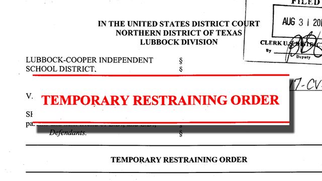 Temporary restraining order